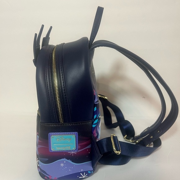 Disney Cinderella Castle Loungefly Mini Backpack Navy - Picture 4 of 9